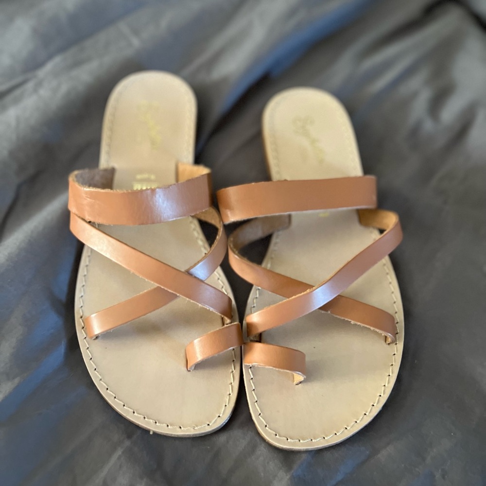 SEYCHELLES SO PRECIOUS LEATHER SANDAL TAN